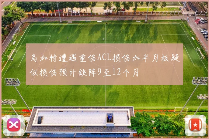 乌加特遭遇重伤ACL损伤加半月板疑似损伤预计缺阵9至12个月